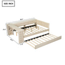 Upholstered Platform Bed With Storage Shelves, Desk, Charging Station And Trundle by HouseOfZazla