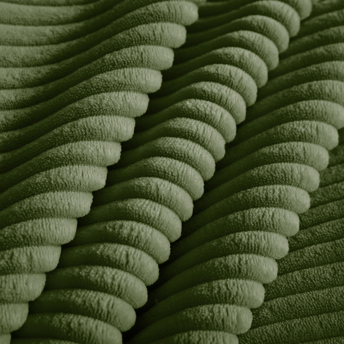Armless Sofa with Pillow - Green Corduroy, photo 6 of 9