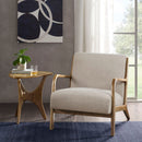 Mid-Century Style Lounge Chair With Upholstered Seat