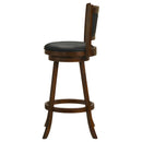 Swivel Stool With Upholstered Seat (Set of 2) - Black / Brown by HouseOfZazla