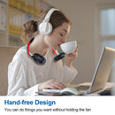 Neck Hanging Fan Hand Free Portable Aromatherapy USB Fans 360¡Rotatable Rechargeable Dual Cooling Fans w/Color Changing Led