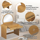 39" Makeup Vanity Table with Mirror Touch Screen Lighted Mirror
