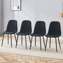 Modern Medieval Style Cushioned Side Chairs Set With Metal Legs For Kitchens