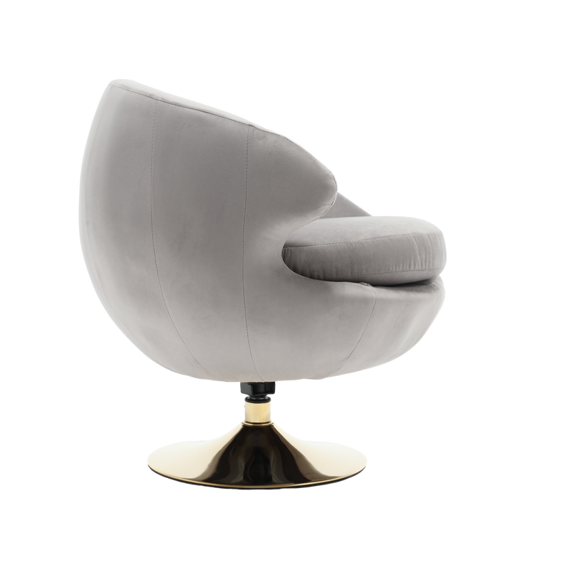 360 Degree Swivel Cuddle Barrel Accent Chairs, Round Armchairs with Wide Upholstered, Fluffy Fabric Chair for Living Room, Bedroom, Office, Waiting Rooms