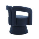 360 Degree Swivel Cuddle Barrel Accent Chairs, Round Armchairs with Wide Upholstered, Fluffy Fabric Chair for Living Room, Bedroom, Office, Waiting Rooms