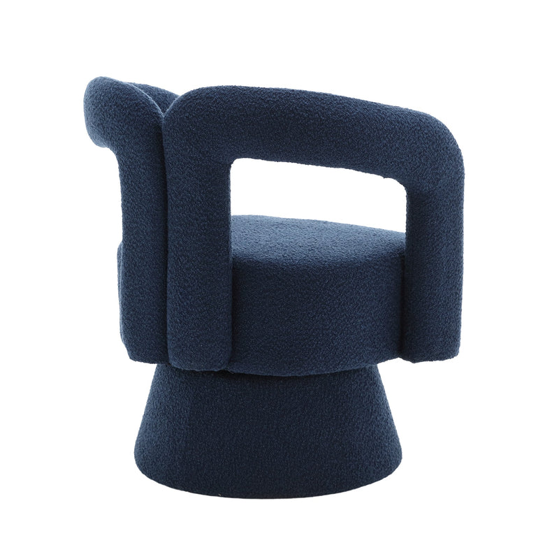 360 Degree Swivel Cuddle Barrel Accent Chairs, Round Armchairs with Wide Upholstered, Fluffy Fabric Chair for Living Room, Bedroom, Office, Waiting Rooms