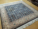 6' X 6' Gorgeous Handmade India Floral Oriental Wool Rug Square Blue Carpet Wow