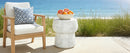U_Style Outdoor Patio Accent Table With Crack Process by HouseOfZazla