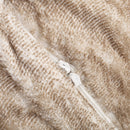 Vida - Modern 5 Foot Rounded Bean Bag - Snow White / Beige