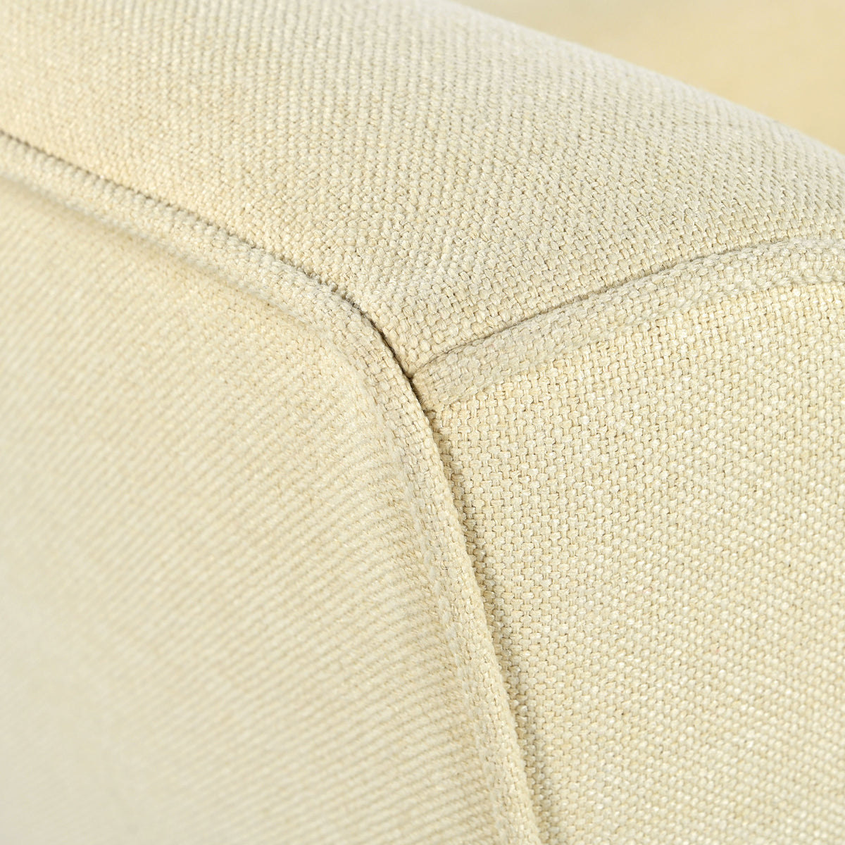 Mid-Century Modern Armchair - Tufted Fabric Accent Chair with Solid Wood Legs, photo 8 of 10