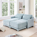 Stylish Sofa With Ottoman And Lumbar Pillows, Ergonomic Design by HouseOfZazla