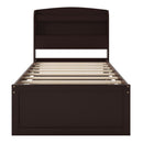 Platform Bed With LED Headboard, Charging Station, Trundle And 2 Drawers