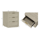 Evelyn - Nightstand With 3 Drawers, Smooth Rounded Edges by HouseOfZazla
