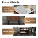 Bathroom Vanity With Ceramic Sink, Floor-Standing Design, Soft-Closing Drawers by HouseOfZazla