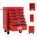 Rolling Metal Tool Chest With Drawers, Steel Storage Cabinet With Ball Bearing Slides by HouseOfZazla