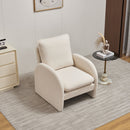 Modern Sherpa Upholstered Accent Chair, Comfortable Living Room Armchair, Lounge Chair For Bedroom, And Office by HouseOfZazla