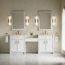 James Martin Bellshire 84" Double Bathroom Vanity, Bright White