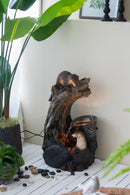 Decorative Water Foutain With Otter Design, With Light And Pump, For Indoor And Outdoor - Brown by HouseOfZazla