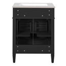 Bathroom Vanity With 2 Doors And Tip Out Drawer, Soft Closing Hinges by HouseOfZazla