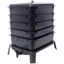 Eco Friendly 5 Layer Worm Compost Bin With 50L Capacity, Easy Setup Plastic Worm Farm Kit - Black by HouseOfZazla