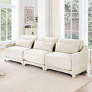 Elegant Sofa With Ergonomic Design And Lumbar Pillows by HouseOfZazla