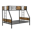 Modern Metal Bunk Bed With Side Ladders And Guardrail by Unique Piece Furniture