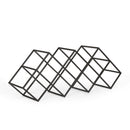 Modern Industrial Tabletop Wine Rack With 7 Bottle Holders - Black