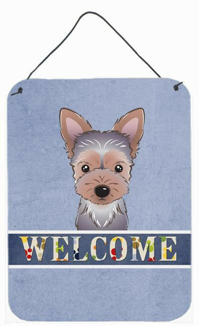 Yorkie Puppy Welcome Wall or Door Hanging Prints BB1418DS1216