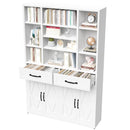 Industrial Bookcase Tall With Adjustable Shelves, Drawers & Doors by HouseOfZazla