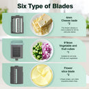 6-in-1 Electric Powered Cheese Grater Food Dicer Slicer