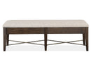 Westley Falls - Bench With Upholstered Seat - Graphite