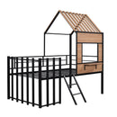 Loft Bed With Roof, Window, Guardrail, Ladder by Unique Piece Furniture