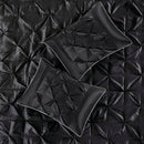7 Piece Tufted Comforter Set Black King