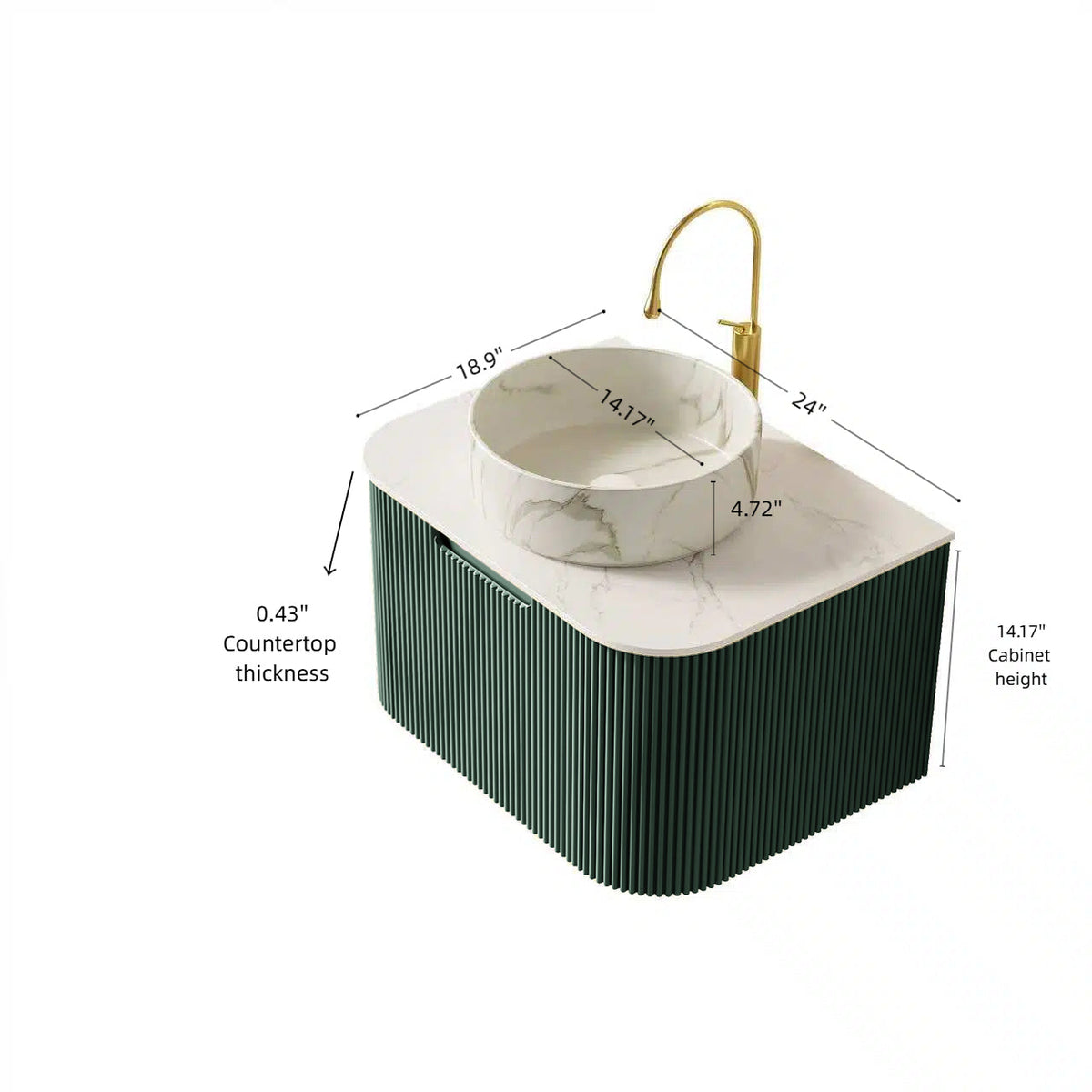 DINA 24" Bathroom Vanity & Sink, photo 6 of 10