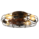 19.7" Industrial Caged Ceiling Fan with Light by HouseOfZazla