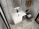 30" Wall-Mounted Bathroom Vanity With Ceramic Sink, Glossy by HouseOfZazla