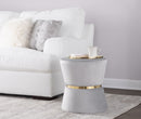 Gemma - Contemporary / Glam Ottoman - Silver / Gold by HouseOfZazla