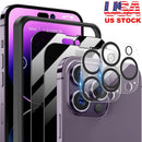 2Pcs Privacy Screen Protectors And 2Pcs Camera Lens Tempered Glass Screen Film Full Coverage Screen Protector Fit for IOS Phone 14/14Plus/14Pro/14Pro