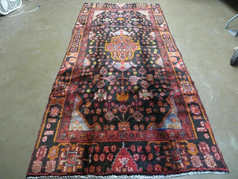 4' X 10' Antique Handmade Tribal Turkish Oriental Floral Wool Rug Organic Nice