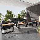 Aluminum Frame Large 4-Piece Outdoor Patio Furniture Set for 5 Person by HouseOfZazla