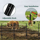 4 Foot U-Shaped Metal Garden Fence Posts Set for Wire Mesh Fencing by HouseOfZazla
