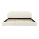 Cream Style Fabric Upholstered Bed, Simple Modern Bedroom King by HouseOfZazla