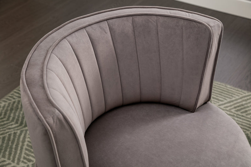 360 Degree Swivel Cuddle Barrel Accent Sofa Chairs, Round Armchairs with Wide Upholstered, Fluffy Velvet Fabric Chair for Living Room, Bedroom, Office, Waiting Rooms