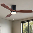 Low Profile Flush Mount Intergrated LED Ceiling Fan With Light And Silent Reversible Motor by Unique Piece Furniture