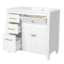 Modern Bathroom Vanity With Ceramic Sink, Freestanding by HouseOfZazla