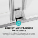 Frameless Double Sliding Soft-Close Shower Door, 3 / 8" (10Mm) Thick SGCC Tempered Glass Door, Matte by HouseOfZazla