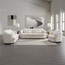 Mariko - Loveseat With 2 Pillows - Beige Linen