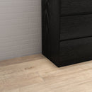 4 Drawer Dresser,Modern Storage Chest of Drawers,31.5In Black Dresser for Closet with Handle-Free Design, Closet Chests Organizer for Bedroom, Living Room,Black