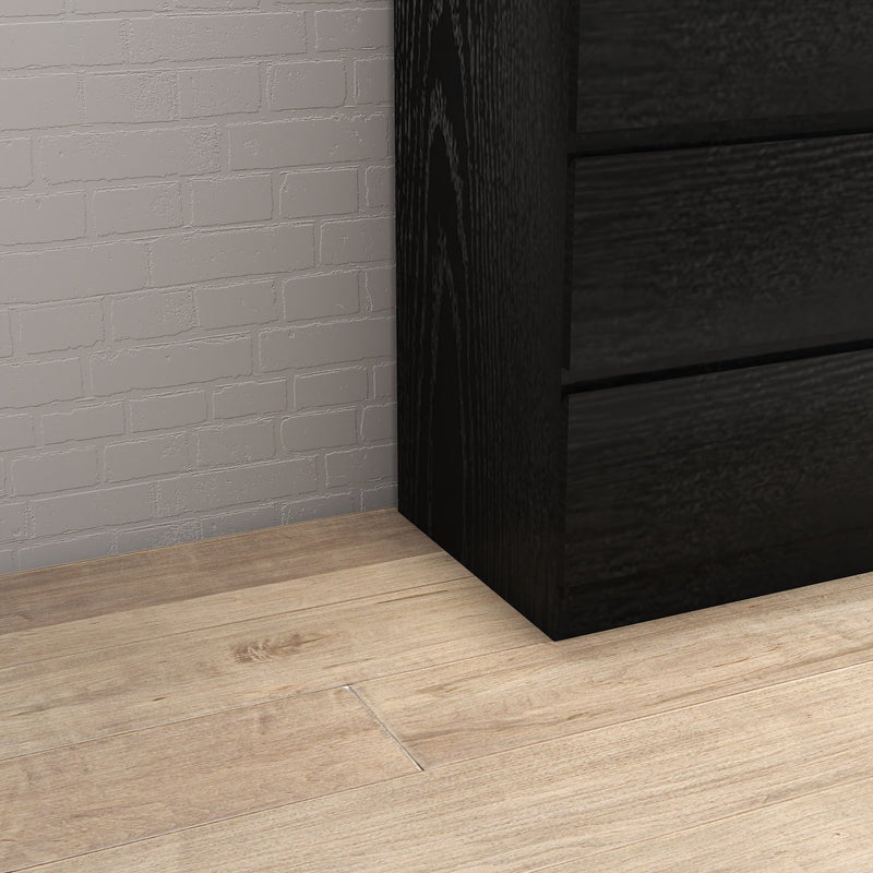 4 Drawer Dresser,Modern Storage Chest of Drawers,31.5In Black Dresser for Closet with Handle-Free Design, Closet Chests Organizer for Bedroom, Living Room,Black