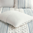 Full/Queen Cotton Printed Duvet Cover Set with Chenille
